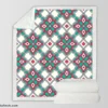 Traditional Indian Ikat Design Sherpa Fleece Blanket