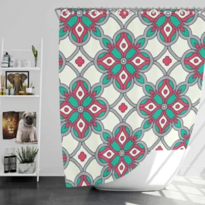 Traditional Indian Ikat Design Shower Curtain