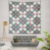 Traditional Indian Ikat Design Wall Tapestry