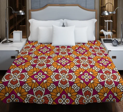 Traditional Indian Seamless Design Duvet Cover