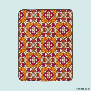 Traditional Indian Seamless Design Fleece Blanket 1