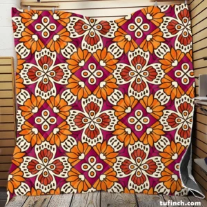 Traditional Indian Seamless Design Quilt Blanket