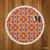 Traditional Indian Seamless Design Round Beach Towel