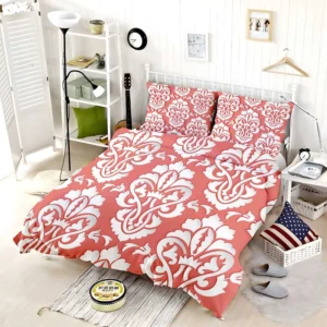 Traditional Japanese Damask Design Bedding Set