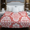 Traditional Japanese Damask Design Duvet Cover