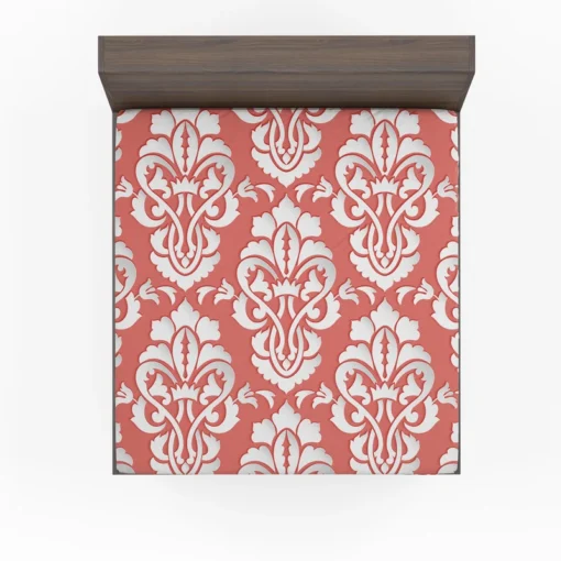 Traditional Japanese Damask Design Fitted Sheet