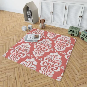 Traditional Japanese Damask Design Rug 1