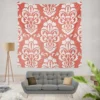 Traditional Japanese Damask Design Wall Tapestry