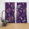 Traditional Little Purple Pink Paisley Curtain