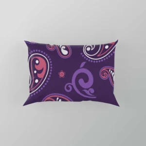 Traditional Little Purple Pink Paisley Pillow Case