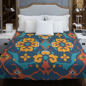 Traditional Morocco Folk Design Duvet Cover