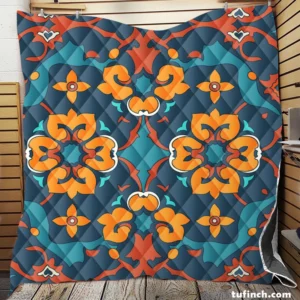 Traditional Morocco Folk Design Quilt Blanket