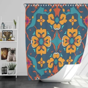 Traditional Morocco Folk Design Shower Curtain