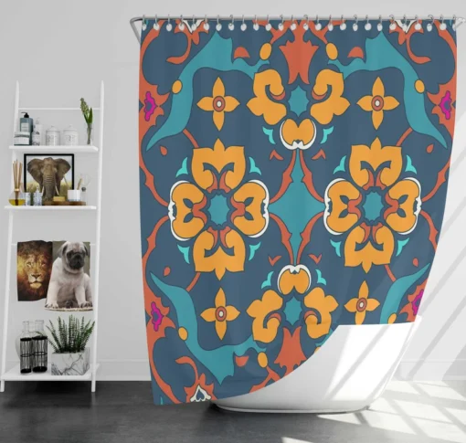 Traditional Morocco Folk Design Shower Curtain