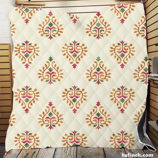 Traditional Mughal Design Quilt Blanket