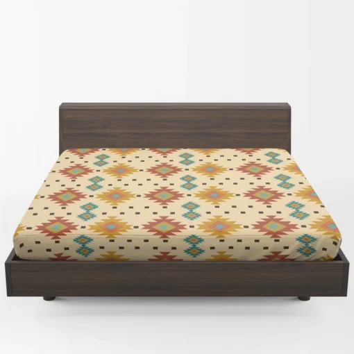 Traditional Native American Design Fitted Sheet 1