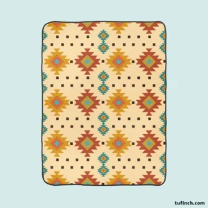 Traditional Native American Design Fleece Blanket 1