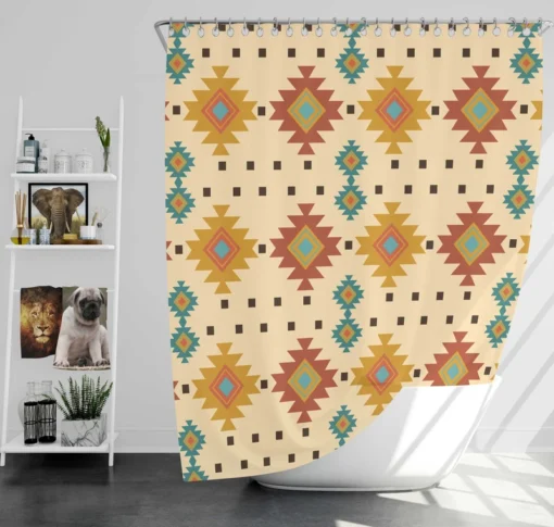 Traditional Native American Design Shower Curtain