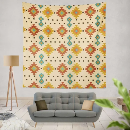 Traditional Native American Design Wall Tapestry