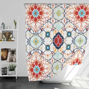 Traditional Punjabi Pakistani Pattern Shower Curtain