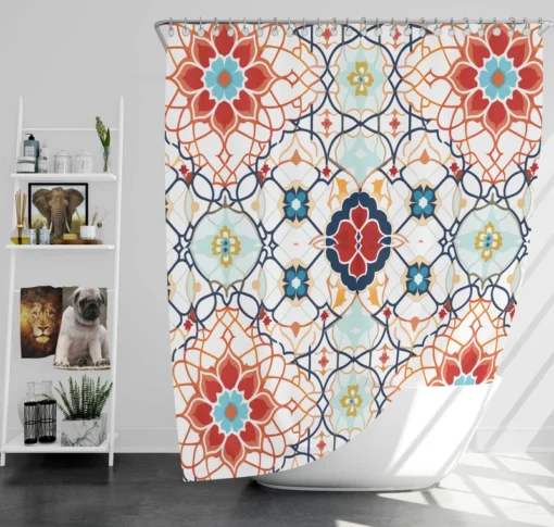 Traditional Punjabi Pakistani Pattern Shower Curtain