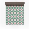 Trendy Green Pink Design Fitted Sheet