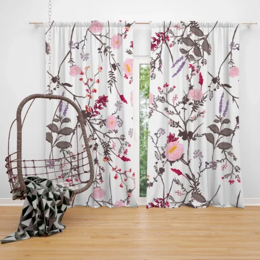 Trendy Tiny Floral Curtain