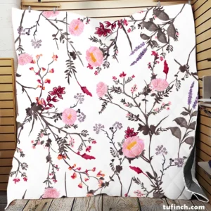 Trendy Tiny Floral Quilt Blanket