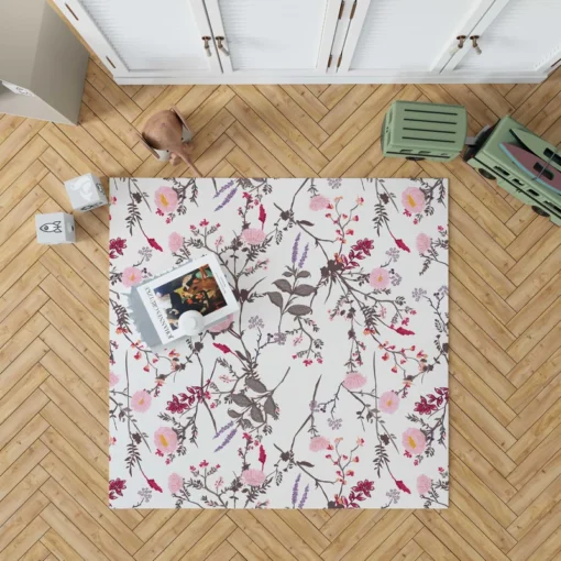 Trendy Tiny Floral Rug