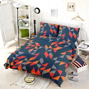 Trendy Triangle Abstract Design Bedding Set