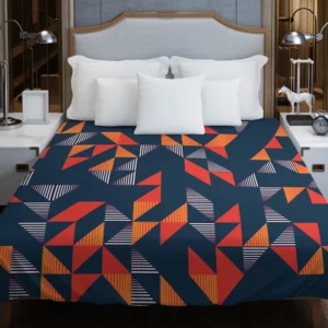 Trendy Triangle Abstract Design Duvet Cover