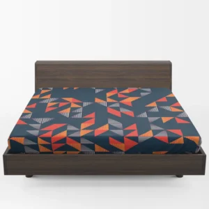 Trendy Triangle Abstract Design Fitted Sheet 1