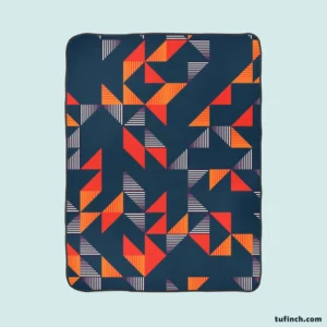 Trendy Triangle Abstract Design Fleece Blanket 1