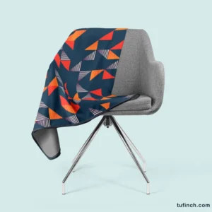 Trendy Triangle Abstract Design Fleece Blanket 2