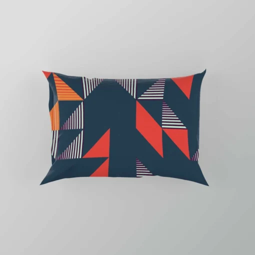 Trendy Triangle Abstract Design Pillow Case