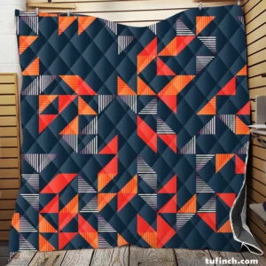 Trendy Triangle Abstract Design Quilt Blanket