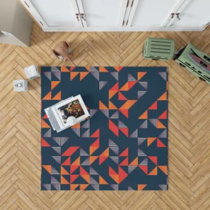 Trendy Triangle Abstract Design Rug