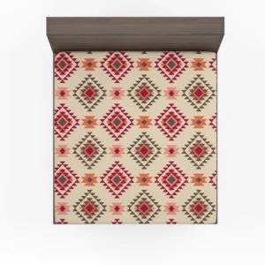 Tribal Aztec Argyle Design Fitted Sheet