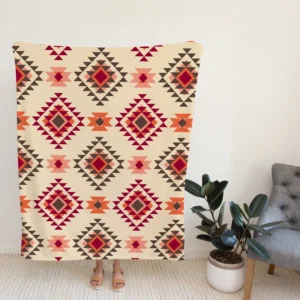 Tribal Aztec Argyle Design Fleece Blanket