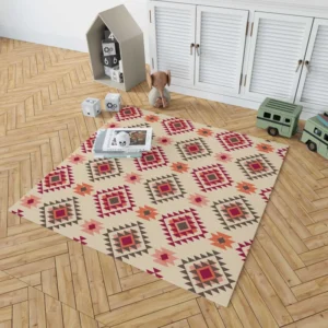 Tribal Aztec Argyle Design Rug 1