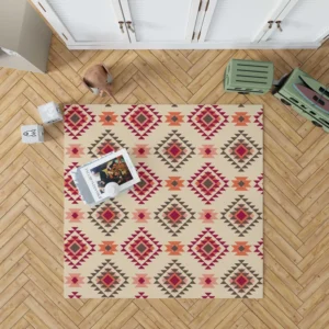 Tribal Aztec Argyle Design Rug