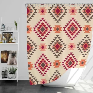 Tribal Aztec Argyle Design Shower Curtain