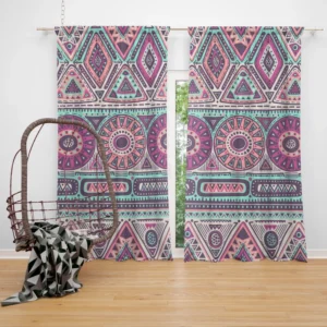 Tribal Ethnic Design Curtain