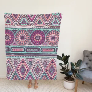 Tribal Ethnic Design Fleece Blanket