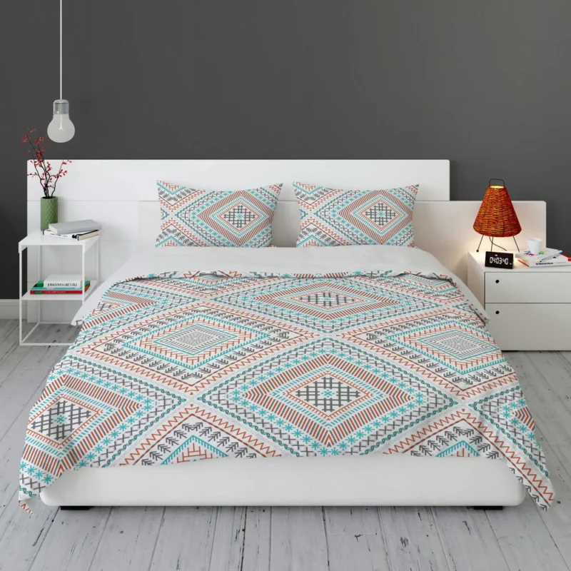 Tribal Ethnic Square Pattern Bedding Set 1