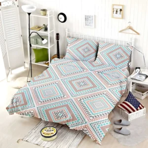 Tribal Ethnic Square Pattern Bedding Set