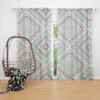 Tribal Ethnic Square Pattern Curtain