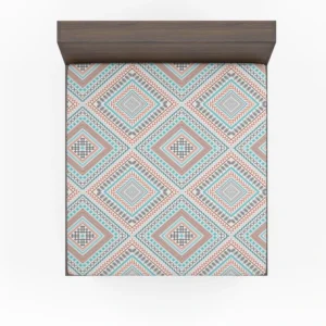 Tribal Ethnic Square Pattern Fitted Sheet