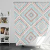 Tribal Ethnic Square Pattern Shower Curtain