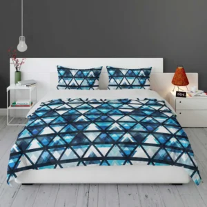 Tribal Galaxy Blue Triangle Bedding Set 1